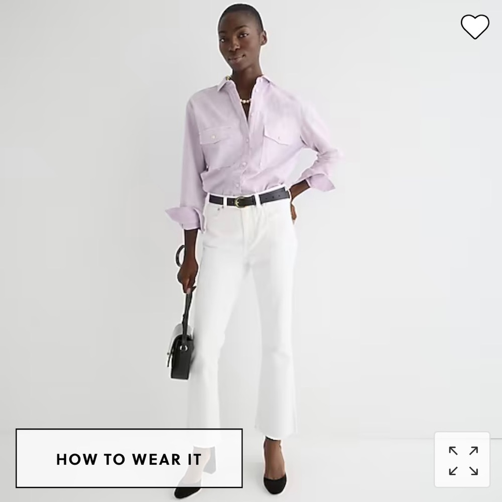 Jcrew Billie Demi bootcut white jean size 30